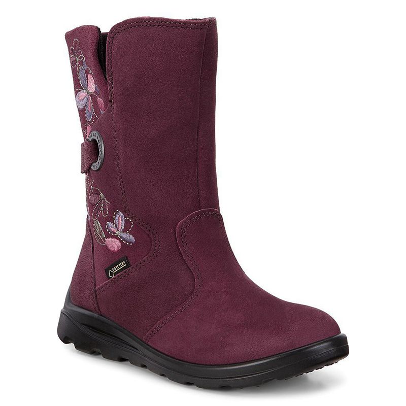 Kids Ecco Janni - High Top Boots Purple - India ZVEABD168